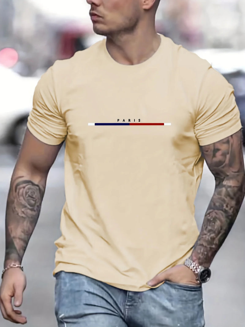 Camiseta Masculina Paris 100% Algodão - Manga Curta