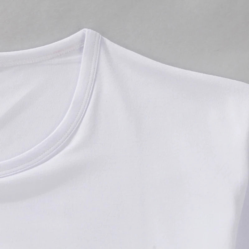 Camiseta Branca Masculina - Lisa verão casual