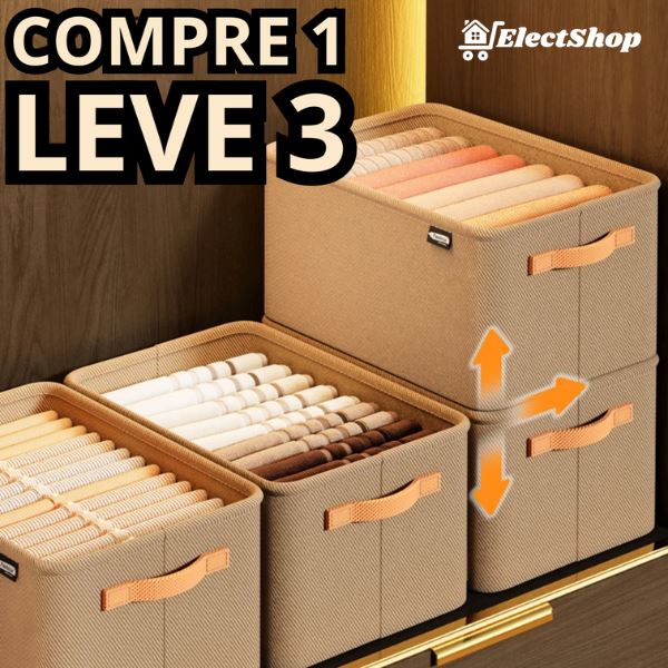 Organizador de Roupas Dobrável - COMPRE 1 LEVE 3 - SOMENTE HOJE Direct Ofertas 